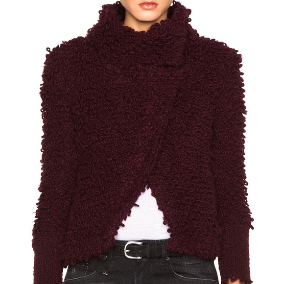 IRO Caty jacket in burgundy - Picture 1 of 4